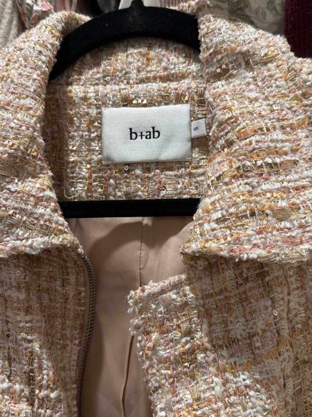 B+ab Pink Tweed Jacket - Picture 2 of 2
